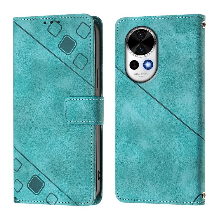Funda de Cuero con Relieve para Teléfono Huawei Nova 13/Nova 12 (Verde)