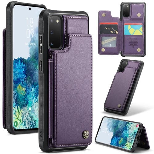 Funda para Teléfono Caseme C22 Samsung Galaxy S20 Antirrobo con Ranuras para Tarjetas Rfid (Púrpura)