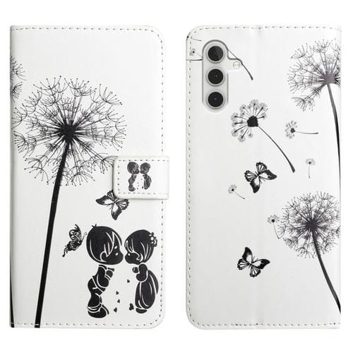 Funda para TelĂ©fono Samsung Galaxy A25 5G Cuero Dibujo 3D Relieve al Ăleo (Pareja de Diente de LeĂłn)