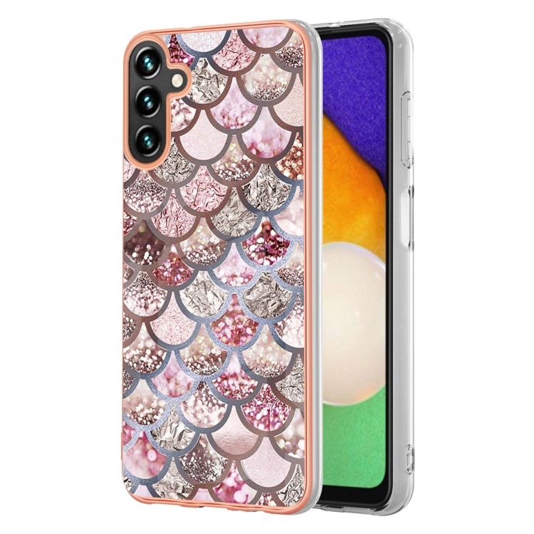 Caja de Teléfono Samsung Galaxy A35 5G Imd TPU con Galvanoplastia (Escamas Rosadas)