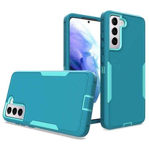 Funda para Samsung Galaxy S21 FE 5G 2 en 1 Magnética PC + TPU (Azul + Azul Verde)