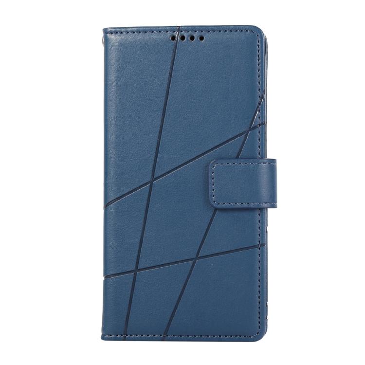 Funda para Teléfono Huawei Nova 13 Pro Cuero Genuino PU con Líneas en Relieve (Azul)