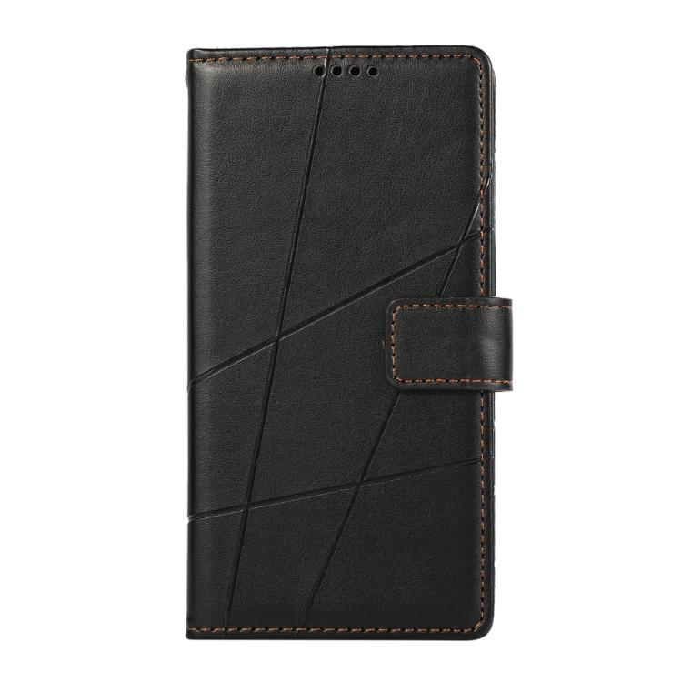 Funda para Teléfono Huawei Nova 13 Pro Cuero Genuino PU con Líneas en Relieve (Negro)