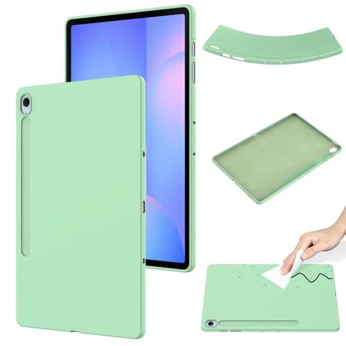 Funda de silicona líquida a prueba de golpes para Samsung Galaxy Tab S10 FE+ (verde)