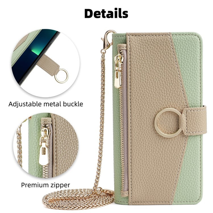 Funda de Cuero con Textura de Lichi para OnePlus Ace 3 Pro 5G (Verde)