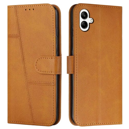 Funda para Teléfono Samsung Galaxy A05 Cuero con Hebilla y Textura de Becerro (Amarillo)