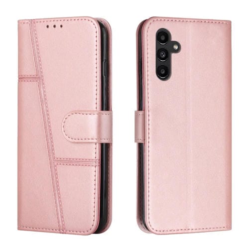 Funda para Teléfono Samsung Galaxy A05S Cuero con Hebilla y Textura de Becerro (Rosa)