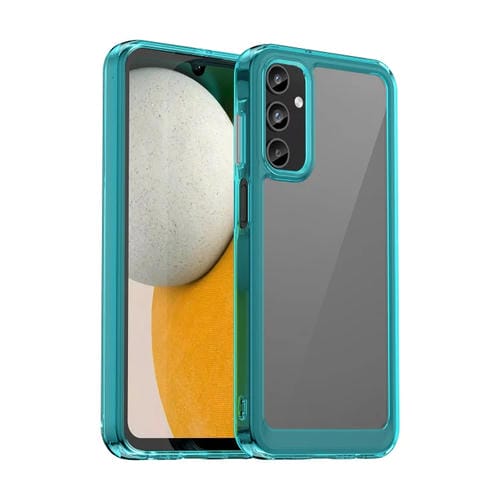 Funda para TelĂ©fono Samsung Galaxy A05S TPU HĂbrida AcrĂlica Serie Colorida (Azul Transparente)