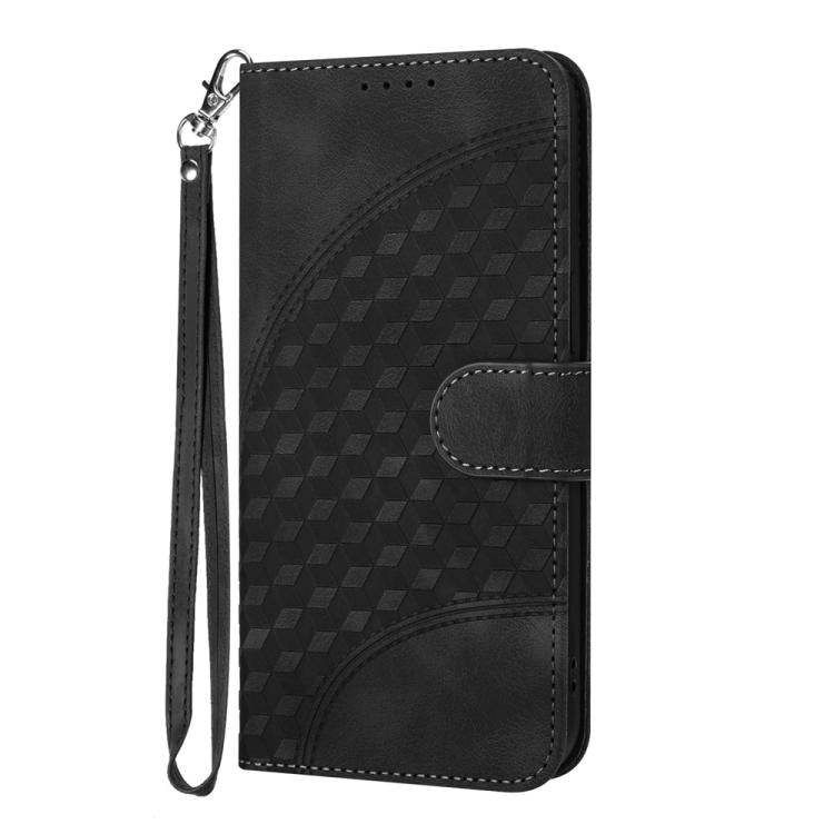 Funda de Cuero Huawei Nova 8 Se con Relieve Cabeza de Elefante y Cordón (Negro)