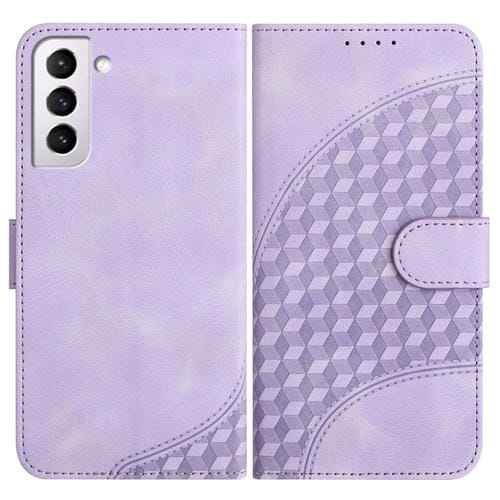 Funda para telĂ©fono Samsung Galaxy S21 FE 5G Yx0060 cuero relieve cabeza elefante con cordĂłn (PĂșrpura Claro)