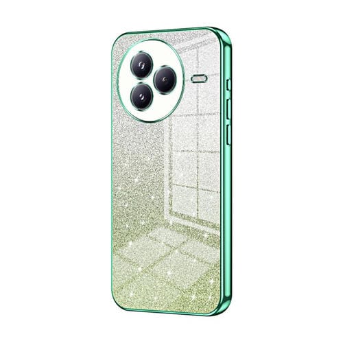 Funda para Xiaomi Civi 5 Pro con purpurina degradada en polvo galvanizado (verde)