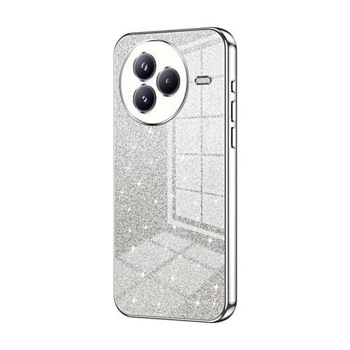 Funda para Xiaomi Civi 5 Pro con purpurina degradada y galvanizada (plateada)