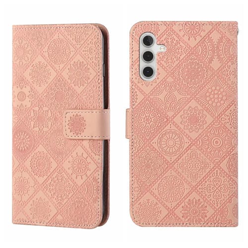 Funda para TelĂ©fono Samsung Galaxy A05S Cuero PatrĂłn en Relieve Estilo Ătnico (Rosa)