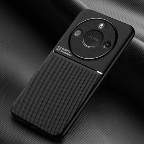 Funda Híbrida TPU y Policarbonato con Diseño Magnético y Tiras Inclinables para Honor X60 (Negro)