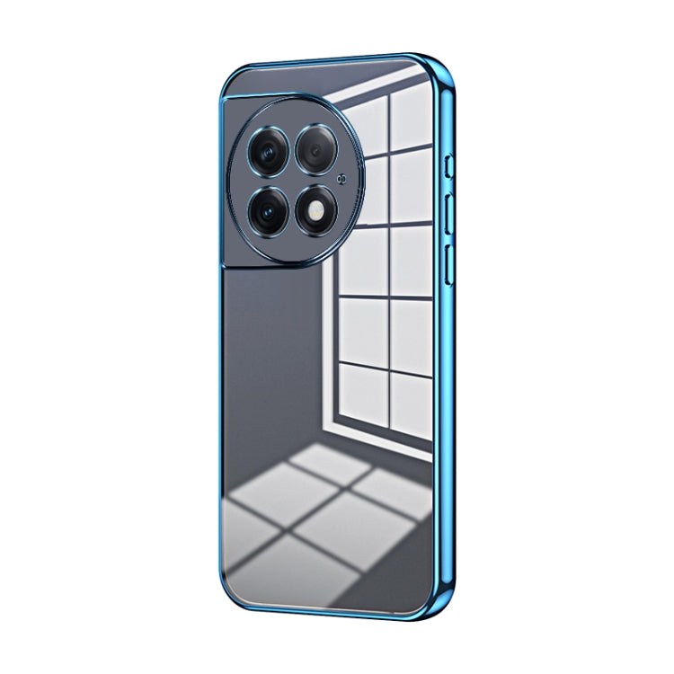 Funda para OnePlus Ace 2 Pro con Orificio Fino y Revestimiento Transparente (Azul)
