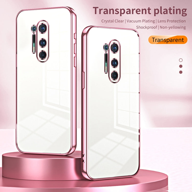 Funda para OnePlus 8 Pro con Orificio Fino y Revestimiento Transparente (Plata)