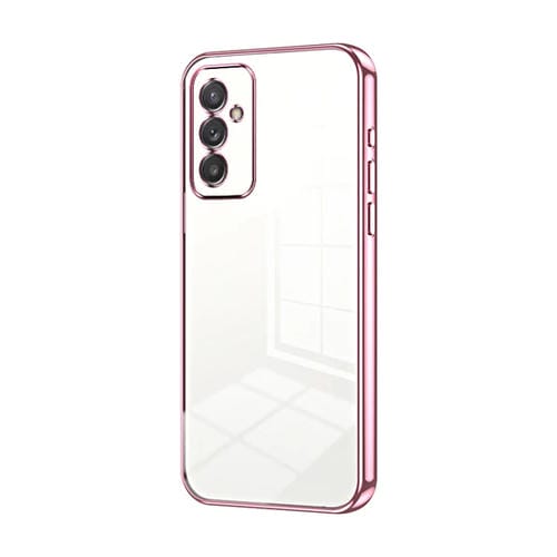 Funda para Teléfono Samsung Galaxy A82 5G Orificio Fino Revestimiento Transparente (Rosa)