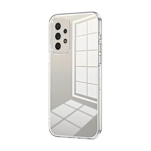 Funda para Teléfono Samsung Galaxy A52 5G con Orificio Fino y Revestimiento Transparente (Transparente)