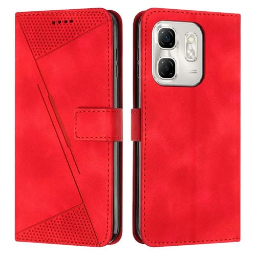 Funda de Cuero Triangular para Infinix Hot 50I Dream con Cordón Largo (Rojo)
