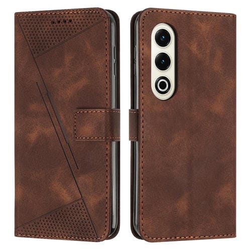 Funda de Cuero Triangular con Cordón Largo para Teléfono Itel S25 Dream (Marrón)