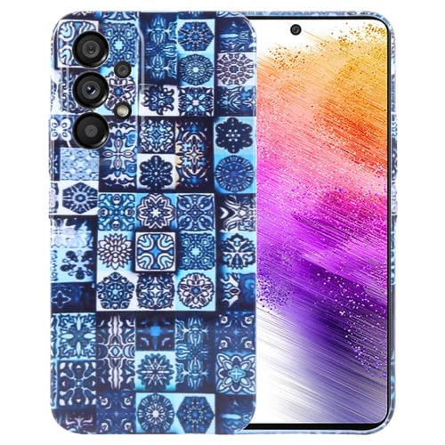 Funda para Teléfono Samsung Galaxy A73 5G con Orificio Preciso PC Patrón Pintado (Cuadros Verdes)