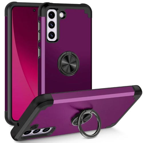 Funda para Samsung Galaxy S21 FE 5G L2 MagnĂ©tica con Soporte de Anillo Giratorio (PĂșrpura Oscuro)