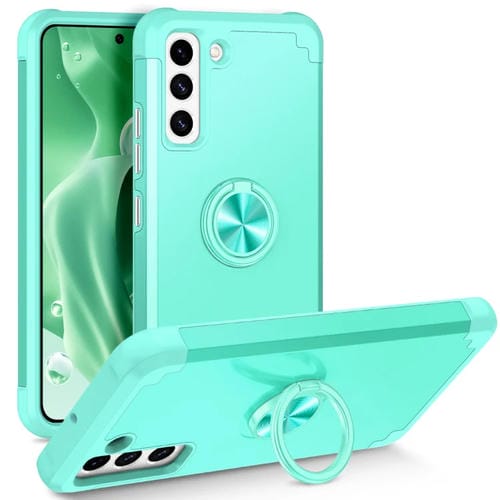 Funda para Samsung Galaxy S22 + 5G L2 Magnética con Soporte de Anillo Giratorio (Verde Menta)