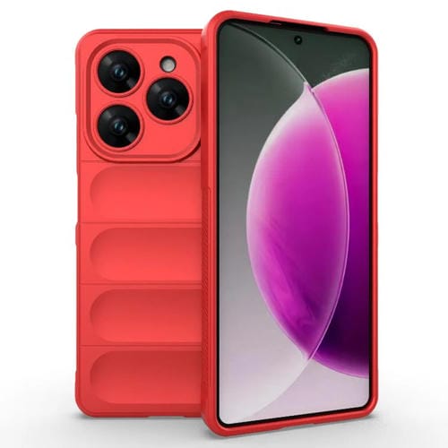 Funda TPU + Franela Tecno Spark 20 Pro 4G Protección Mágica Global (Roja)