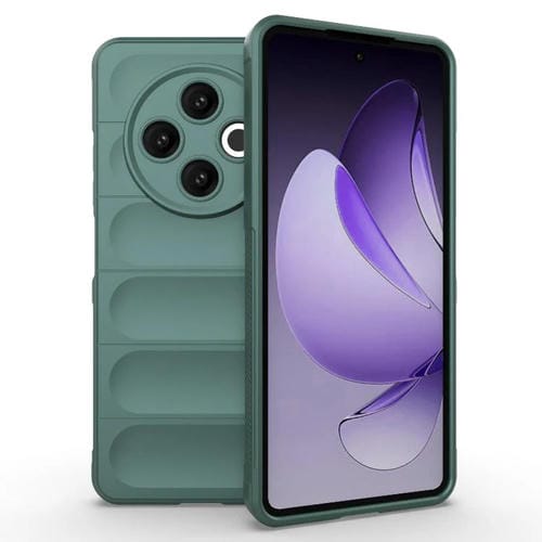 Funda TPU con Franela para Tecno Spark 30 4G Global Magic Shield (Verde Oscuro)