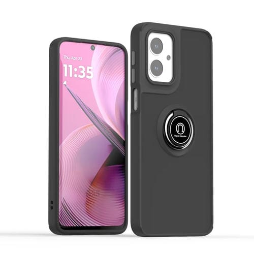 Funda TPU + PC con Anillo para Motorola Moto G55 Q Shadow 1 Series (Negro)