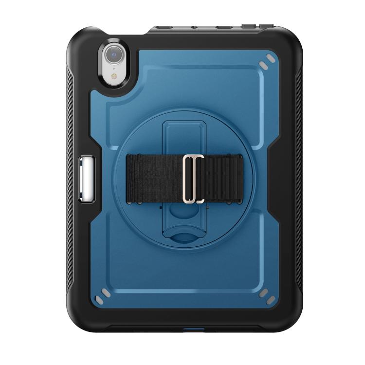 Funda para Tableta Apple iPad Mini 2024 Mini 6 Soporte Giratorio Agarre Panal (Azul Marino)