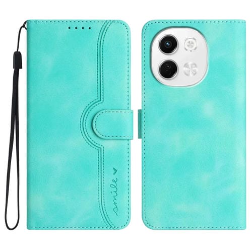 Funda de Cuero para Tecno Pova 6 Neo 5G Spark 30 5G Diseño Corazón Tacto Suave (Azul Claro)