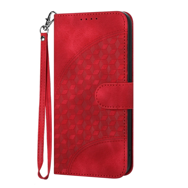 Funda Cuero Relieve Cabeza Elefante Tecno Spark 30 4G con Cordón (Rojo)