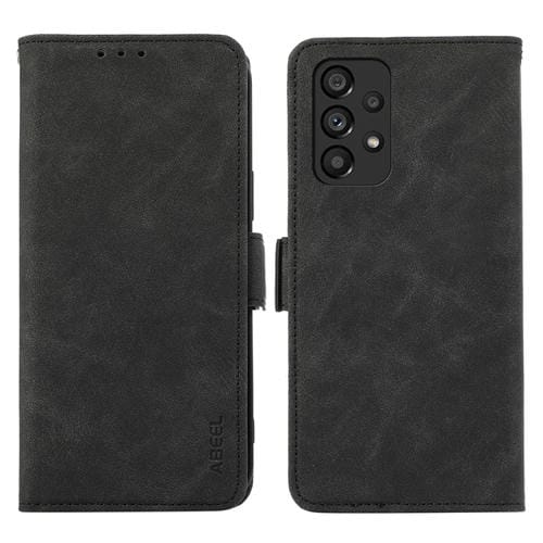 Estuche para Teléfono Abeel Samsung Galaxy A23 5G 4G Cuero Rfid Magnético Esmerilado (Negro)