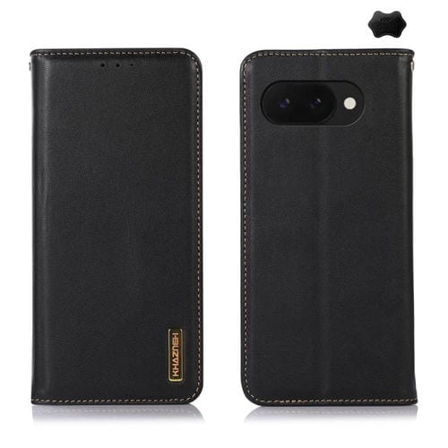 Funda para Teléfono Khazneh Nappa Piel de Vaca para Google Pixel 9A (Negra)