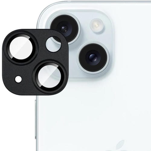 Película Protectora de Cámara Imak Metal Armor para iPhone 15/15 Plus (Negro) - MOVILSTORE