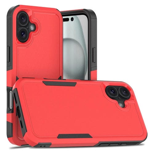 Funda de Teléfono 2 En 1 PC + TPU iPhone 16 Plus (Roja)