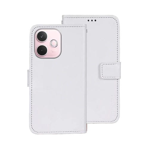 Funda de Cuero con Textura Crazy Horse para Oppo A5 Pro 5G Global Idewei (Blanco)