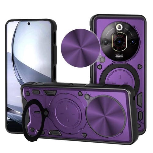 Funda magnética deslizante con textura de CD para ZTE Nubia Focus Pro (morada)