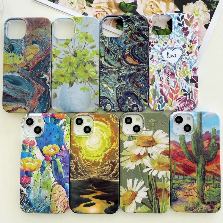 Barniz para Funda de PC para iPhone 16 con Barra de Agua (Crisantemo Grande)