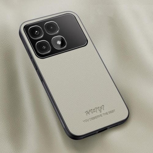 Funda de Cuero Magnética para Teléfono Redmi K70 Ultra Huiyi (Blanca)