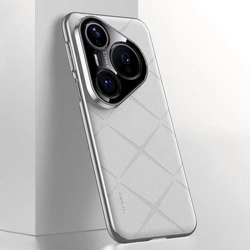 Funda de cuero liso para Huawei Pura 80 Pro / 80 Pro+ 5G (blanca)