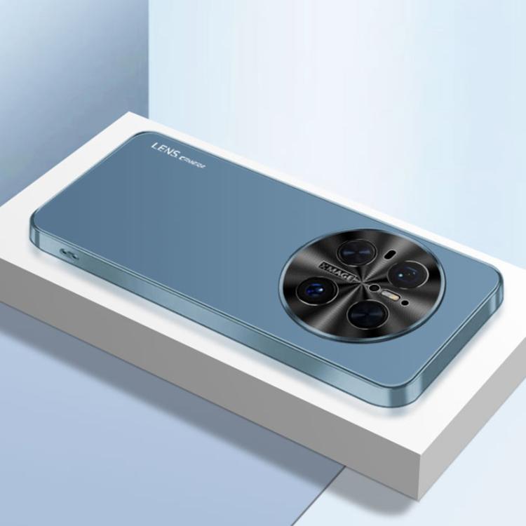 Funda Acrílico Esmerilado Galvanizado para Huawei Mate 70 Ag (Azul Marino)