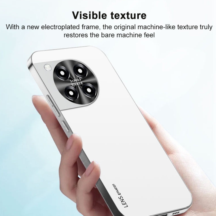 Funda de Acrílico Esmerilado Galvanizado para OnePlus 13 Ag (Negra)