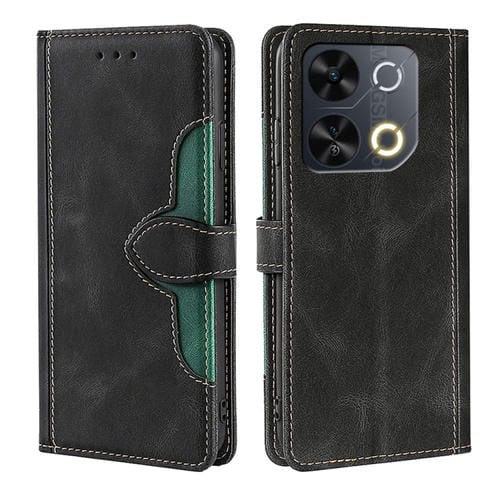 Funda de Cuero con Hebilla Magnética para Itel P65 (Negra) con Tacto Agradable
