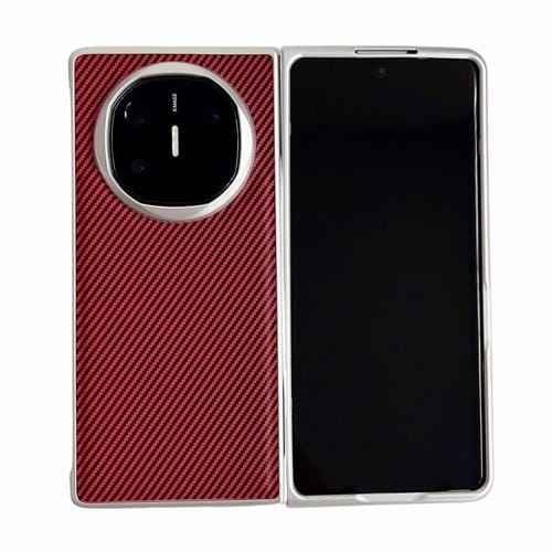 Funda Ultrafina Fibra de Carbono Kevlar para Huawei Mate X6 (Roja) a Prueba de Golpes