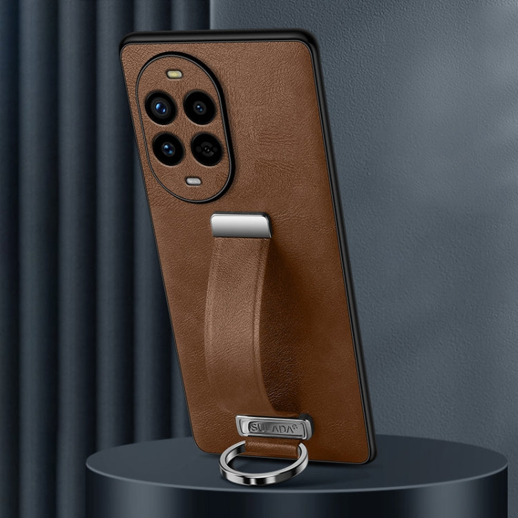 Funda para TelĂ©fono Sulada Huawei Nova 13 Pro Textura Cuero HĂbrido a Prueba de Golpes (MarrĂłn)