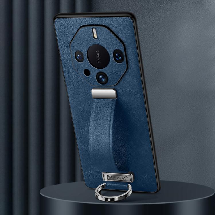 Funda TelĂ©fono Sulada Cuero HĂbrido PC a Prueba de Golpes para Huawei Mate 60 Rs Ultimate (Azul)