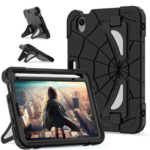 Funda Protectora Silicona y Policarbonato para iPad Mini 2024 Mini 6 (Negra)