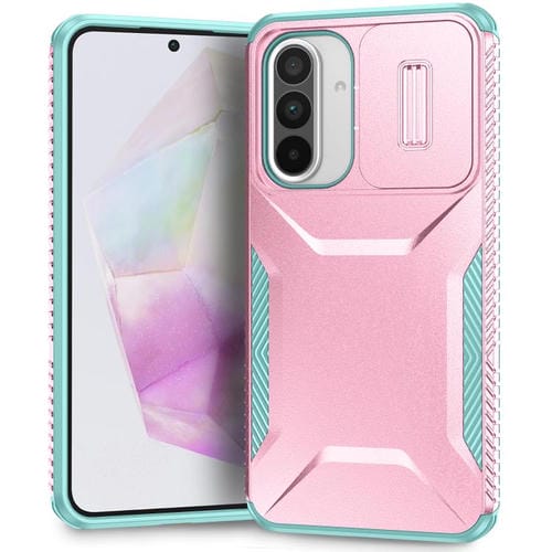 Funda Deslizante Samsung Galaxy A56 5G Protección Deslizante (Rosa + Gris Verde)
